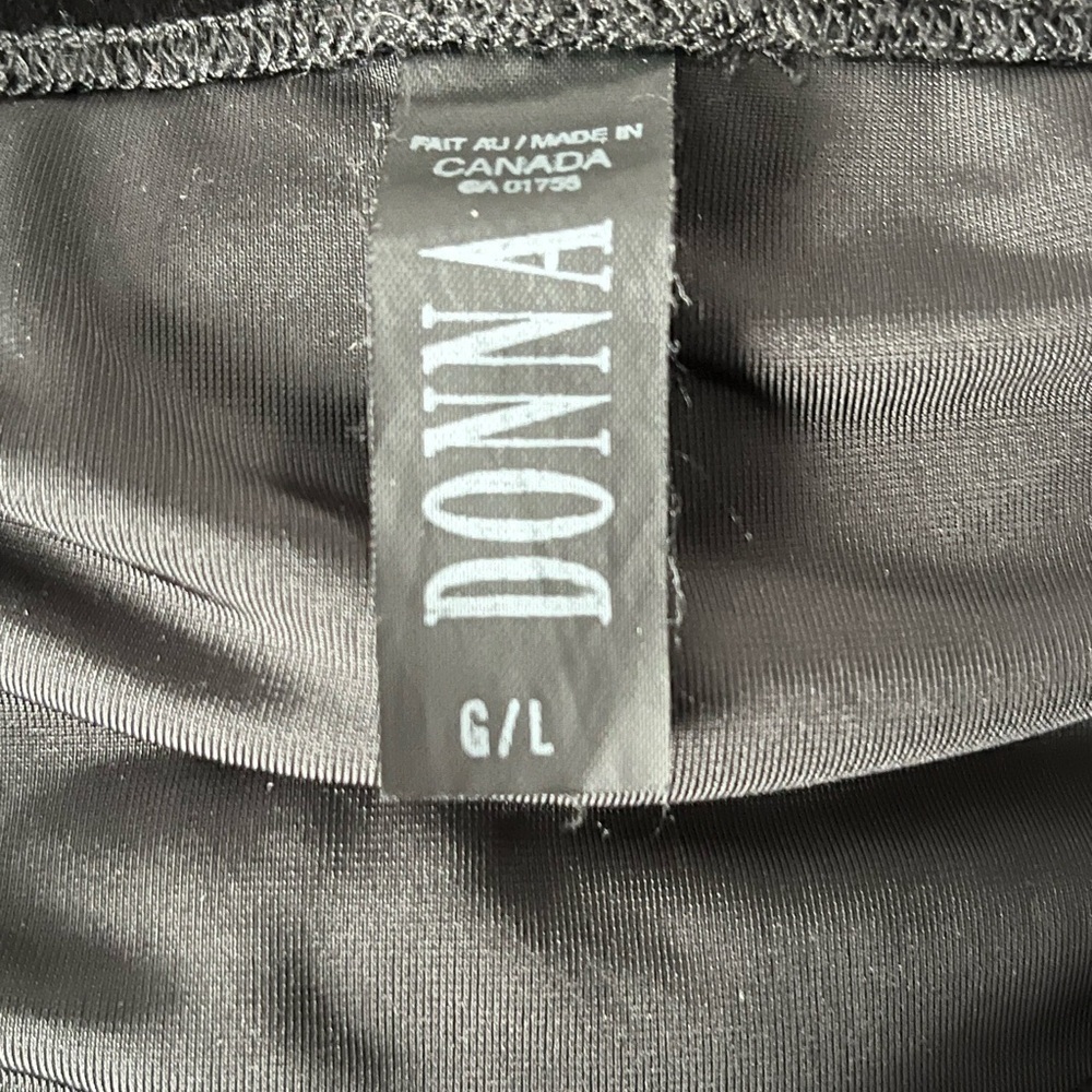 🇨🇦 {M-L} Donna Black Velvet Maxi Skirt Size Medium Large - Picture 5 of 5